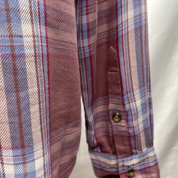 SO Long Sleeve Plaid Button Down Shirt Pink, Light Blue, Maroon Sz Medium - Picture 4 of 8